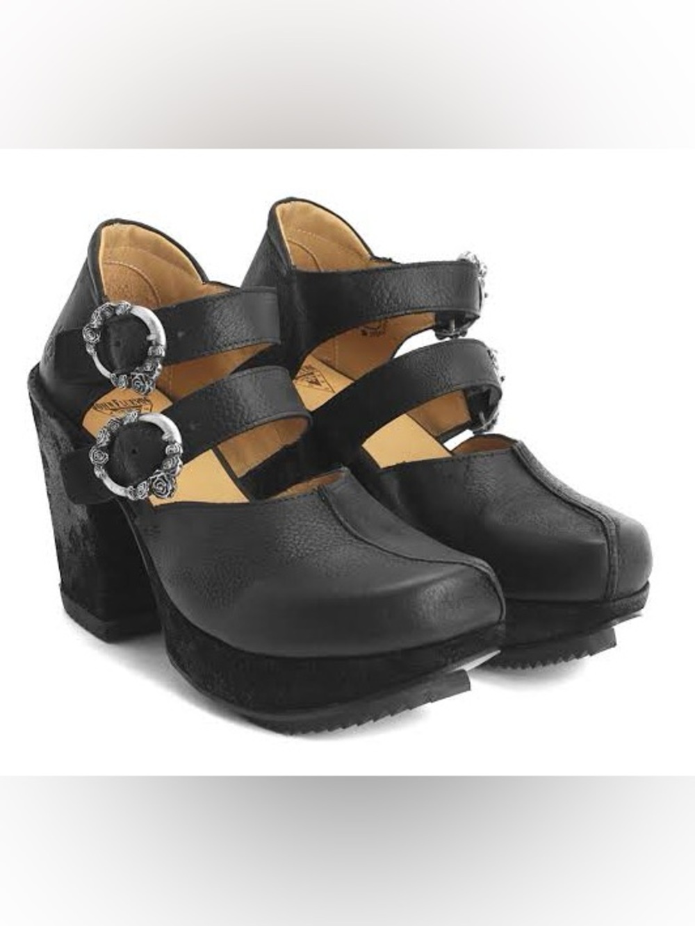 John Fluevog Prepare 2.0 Canopy Platform Mary Jane Shoe Size 10 in Black EUC